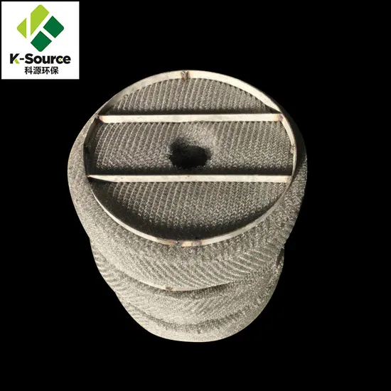 Stainless Steel Vane Liquid Collectors Metal Trough Pan Gas Liquid Distributor